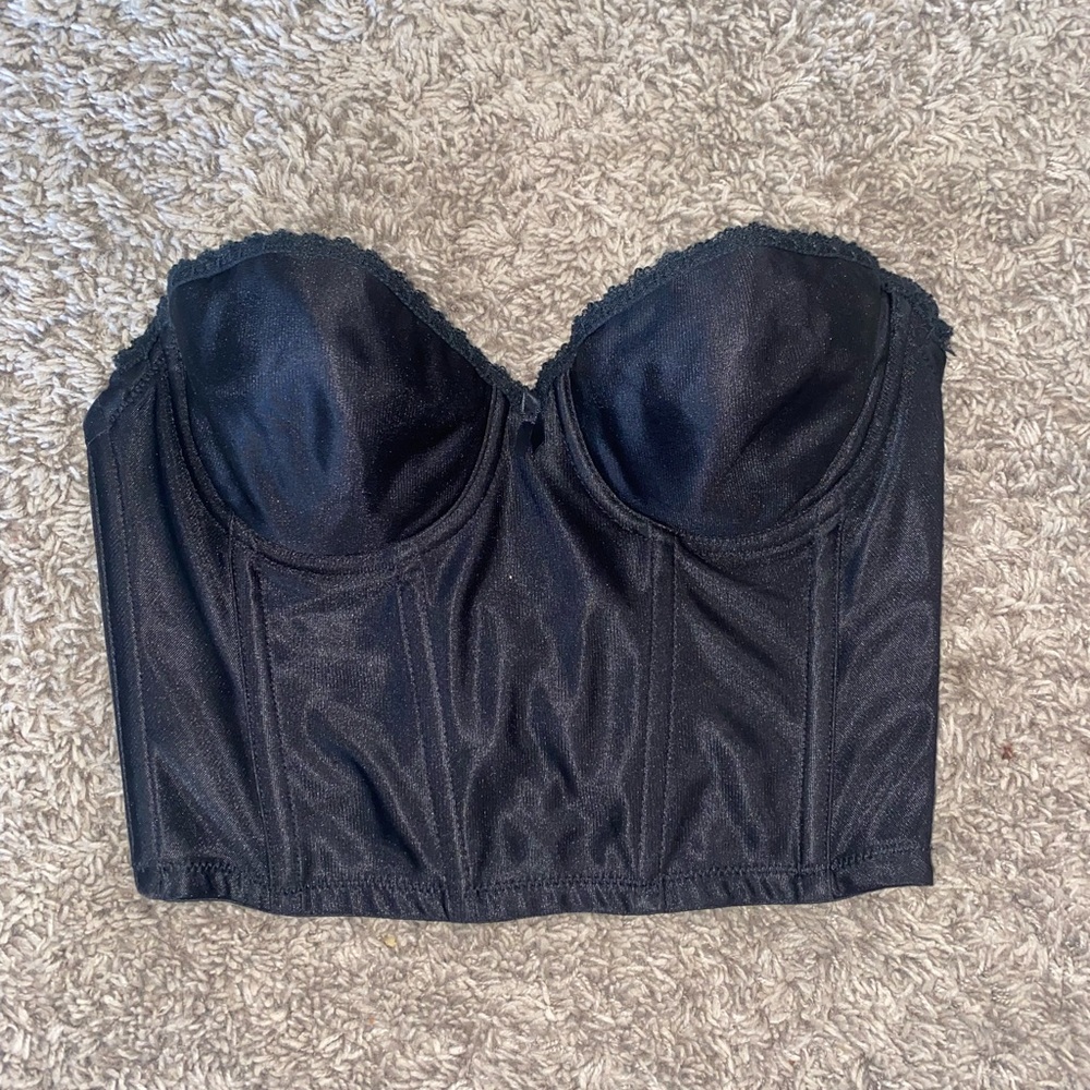 Vintage cabernet corset bra
